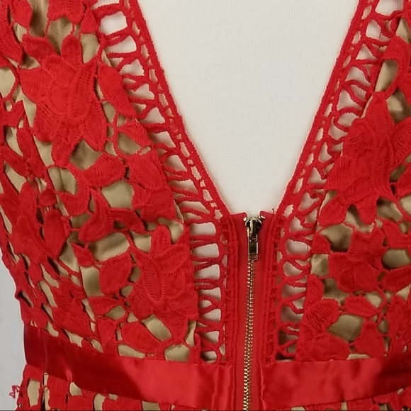 EVENING V NECK CROCHET DRESS - Picture 5 of 5